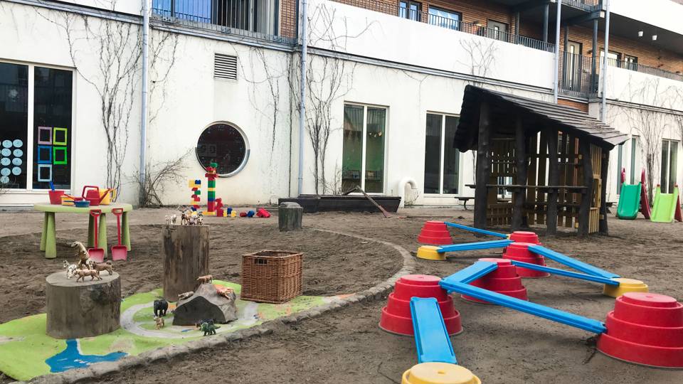 Gården på förskolan.