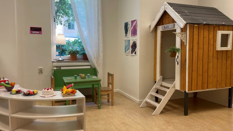 Rum för leka kiosk, bageri och café.